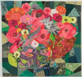 Katherine Simon Frank | Poppy Bower Broderie Perse method of applique embroidery, 2015