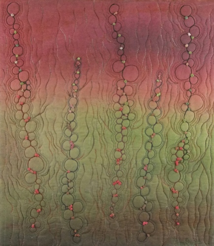 Peggy Wright | Seaweed Whole cloth, painting, free motion quilting